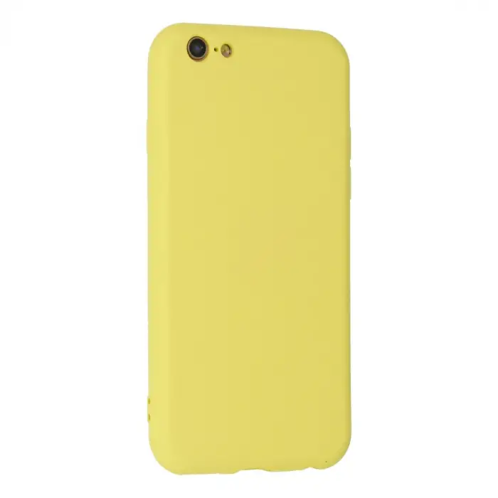 Apple İphone 6 Plus Kılıf Nano İçi Kadife Silikon - Sarı