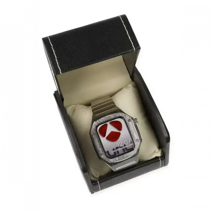 Apple Watch 45mm KR409 Metal Kordon - Gümüş