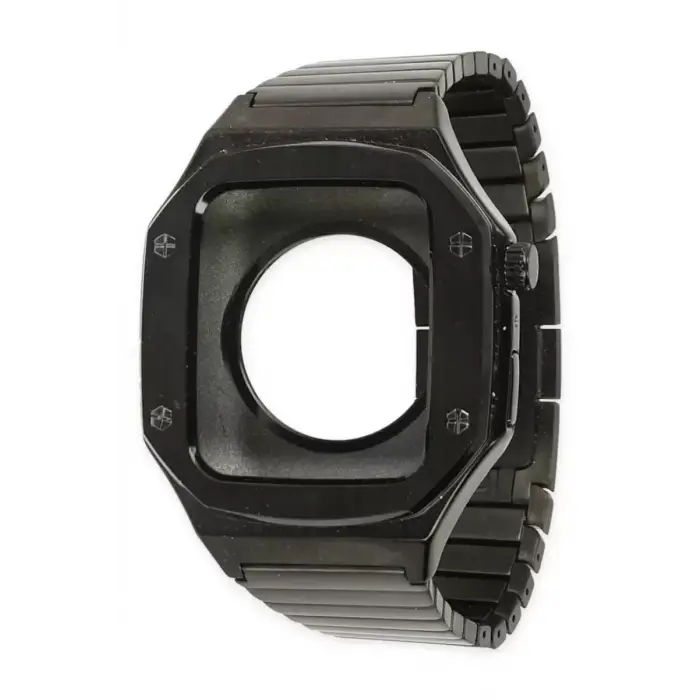 Apple Watch 45mm KR409 Metal Kordon - Siyah