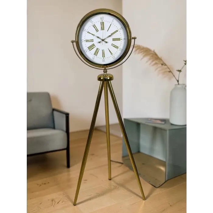 Aura Gold Tripod Ayaklı Dekoratif Saat