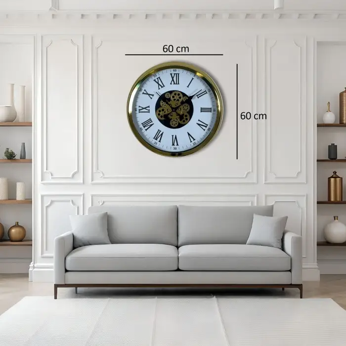 Aurelius Gold 60 Cm Çarklı Duvar Saati