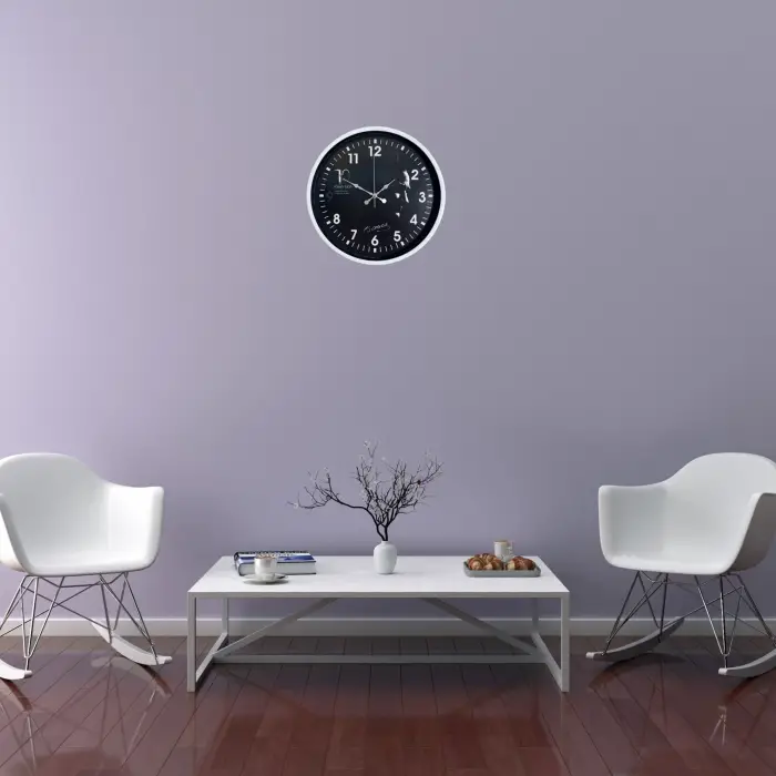 Beyaz 36 Cm Atatürk Modern Tasarım Duvar Saati