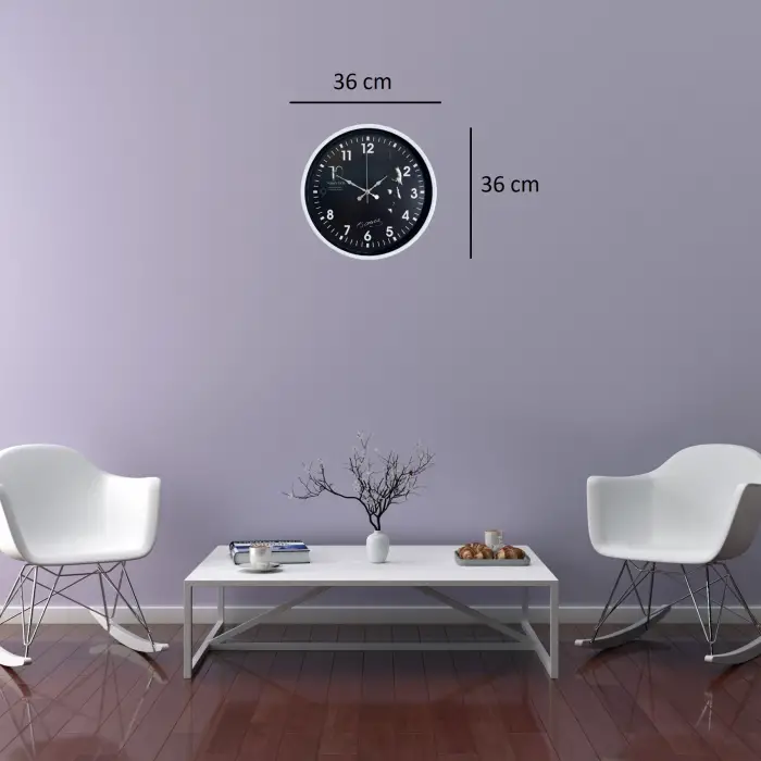 Beyaz 36 Cm Atatürk Modern Tasarım Duvar Saati