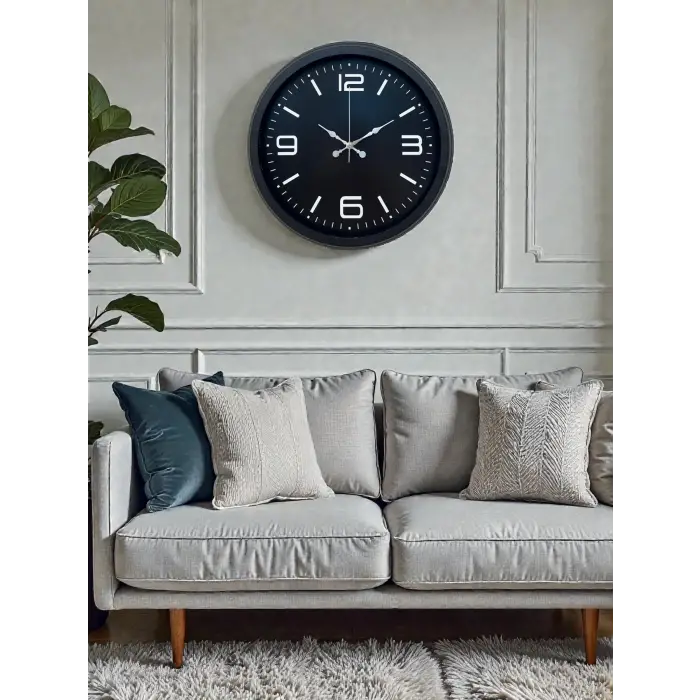 Black Royal Tasarım 40 cm Metal Duvar Saati