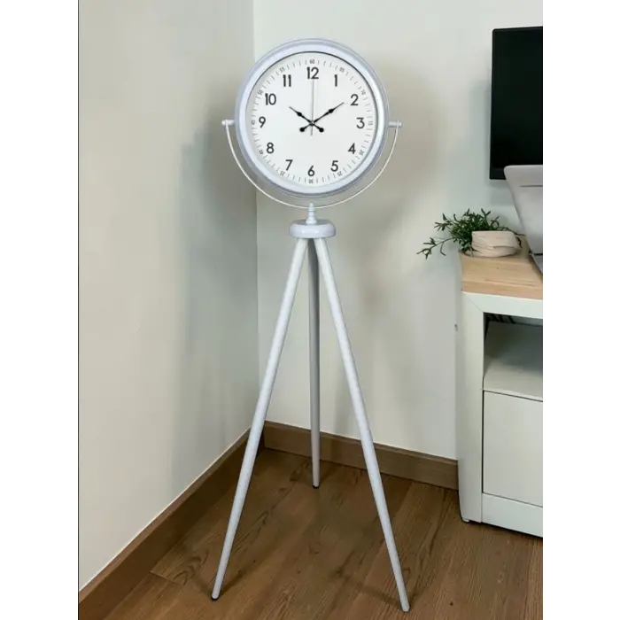 Elegance Beyaz Tripod Ayaklı Saat