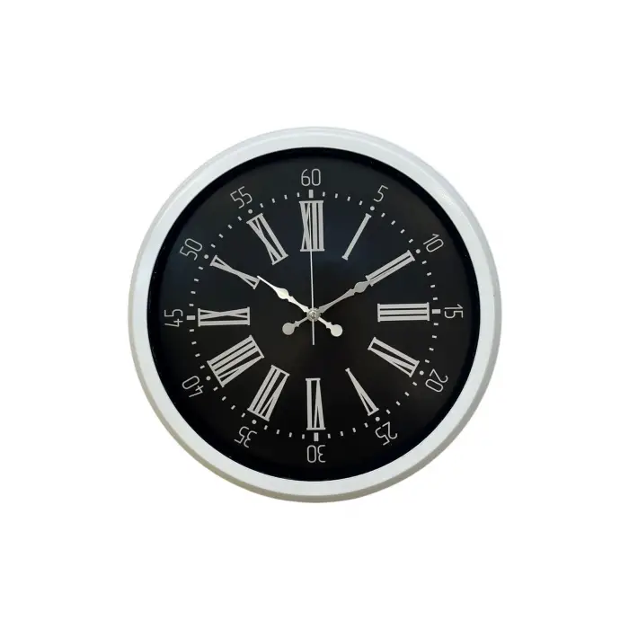 Elegance White 40 Cm Metal Duvar Saati