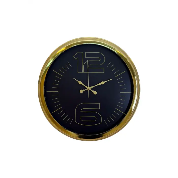 Elite Luxury Gold 40 Cm Metal Duvar Saati