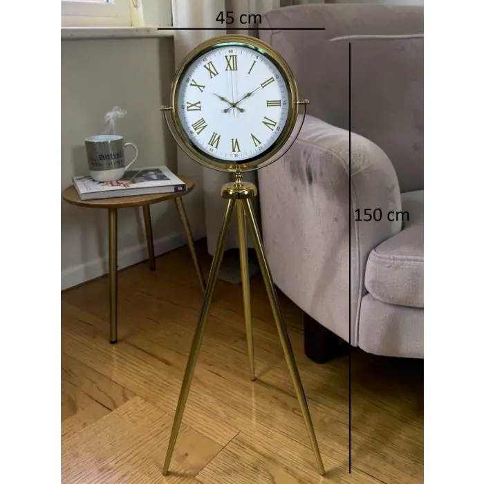 Elite Roma Rakamlı Gold Tripod Ayaklı Saat