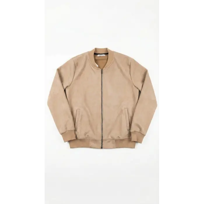 Erkek Scuba Süet Kumaş Bomber Hırka