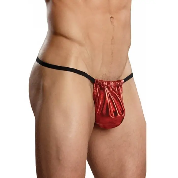 Fantazi Kımızı Lame Erkek String-Tanga TG274580