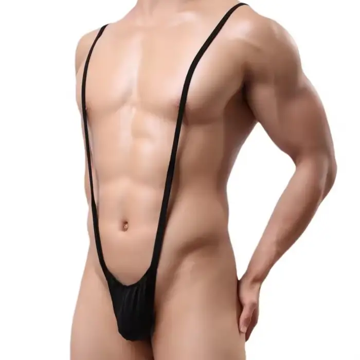 Fantezi Lastikli Siyah Erkek String – Tanga TG274616