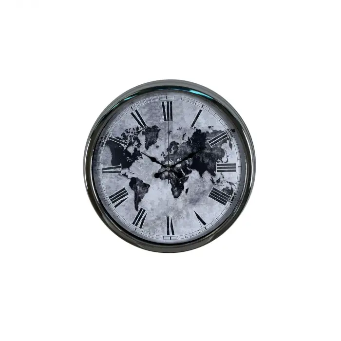 Global Silver 40 Cm Metal Duvar Saati
