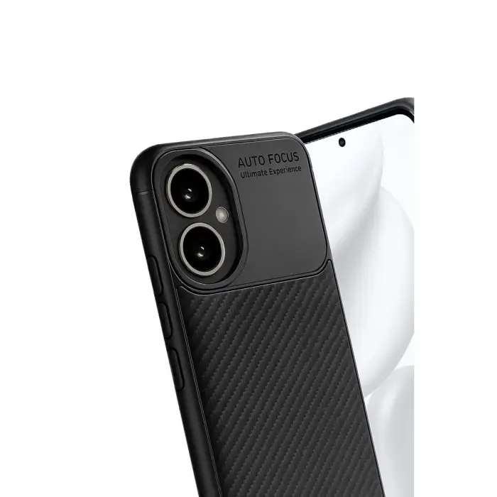 Honor 400 Kılıf Auto Focus Karbon Kapak - Siyah