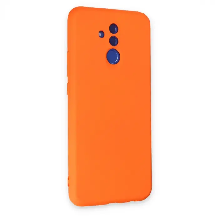 Huawei Mate 20 Lite Kılıf Nano İçi Kadife Silikon - Turuncu