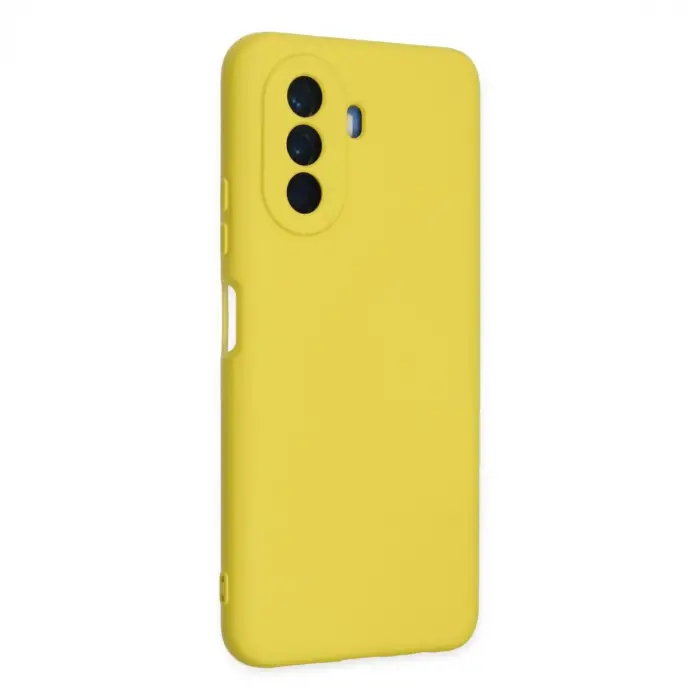Huawei Nova Y70 Kılıf Nano İçi Kadife Silikon - Sarı