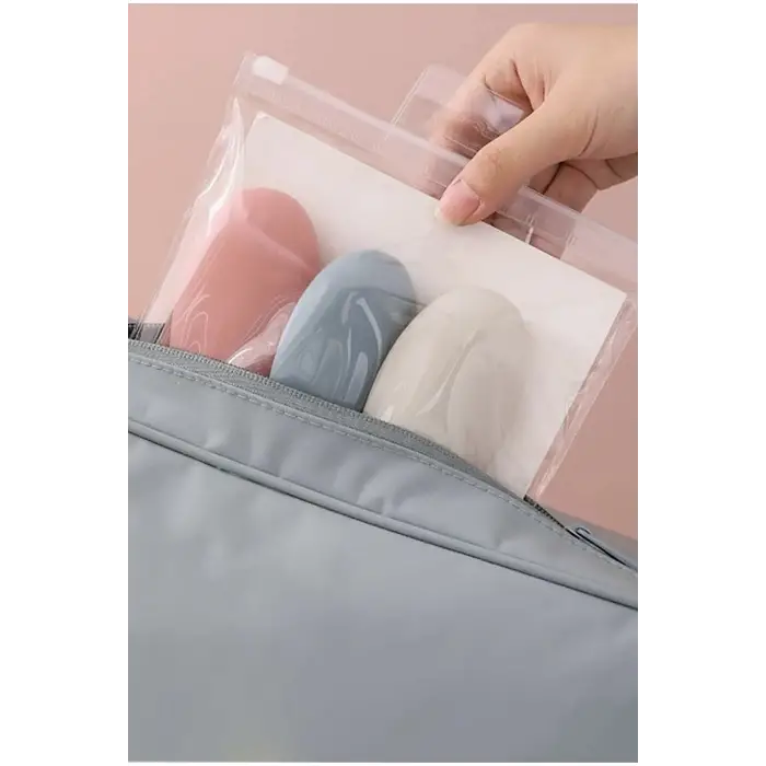 3lü Doldurulabilir Çantalı Seyahat Tipi Şişe Seti Boş Krem Şişesi 60ml