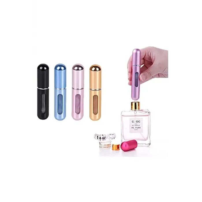 4 Adet Parfüm Şişesi Taşınabilir Mini Doldurulabilir  Atomizer Parfüm Şişeleri Boş Küçük