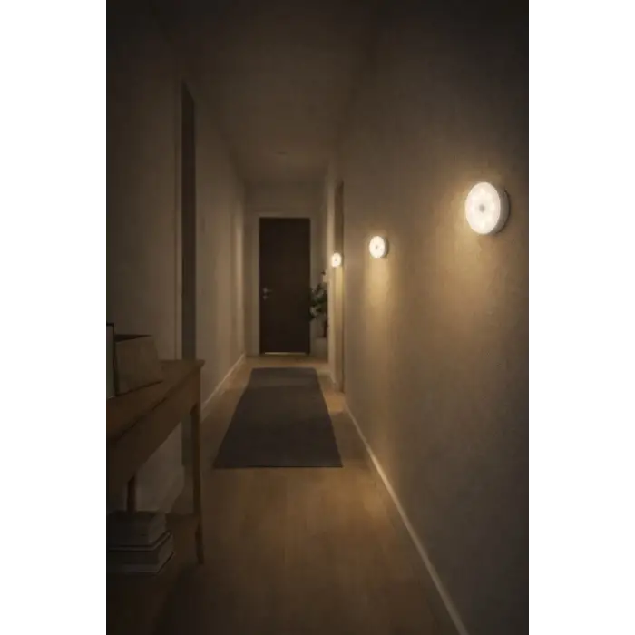 6 Adet Hareket Sensörlü Beyaz Işık Led Gece Lambası – Kablosuz 8 Ledli | Merdiven, Koridor