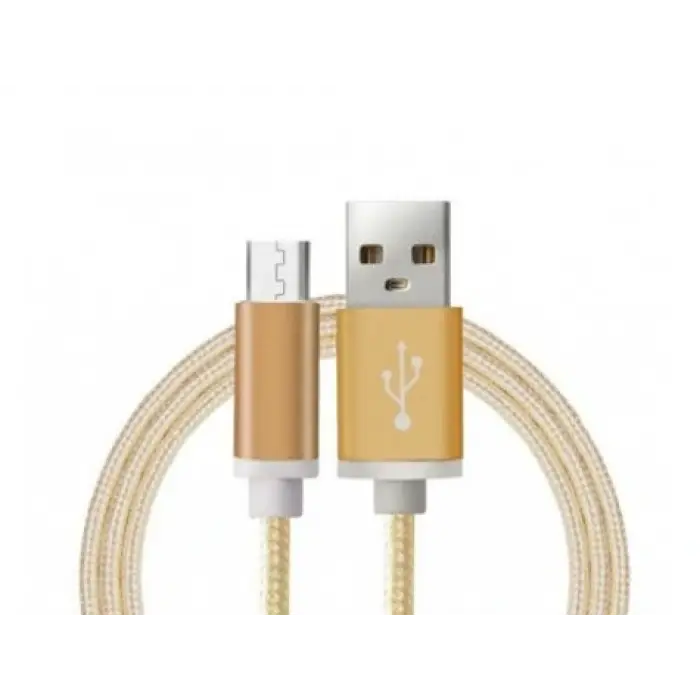 ieg™ Android Örgü Şeklinde Renkli Çelik Şarj Data Kablosu - Gold