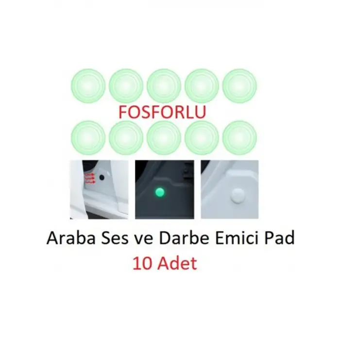 Araba Kapı Darbe Emici Stoper Ses Gürültü Önleyici 10lu Fosforlu