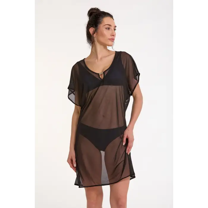 ieg™ Argento 2095-3001 Kadın Aksesuarlı Kısa Kaftan