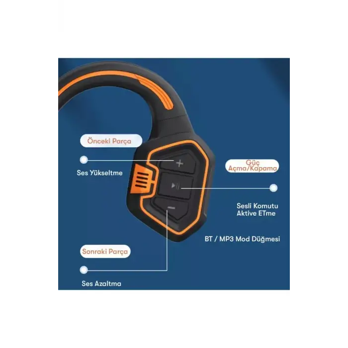 ieg™  AS9 Suya Dayanıklı Bluetooth Kulaklık - Siyah