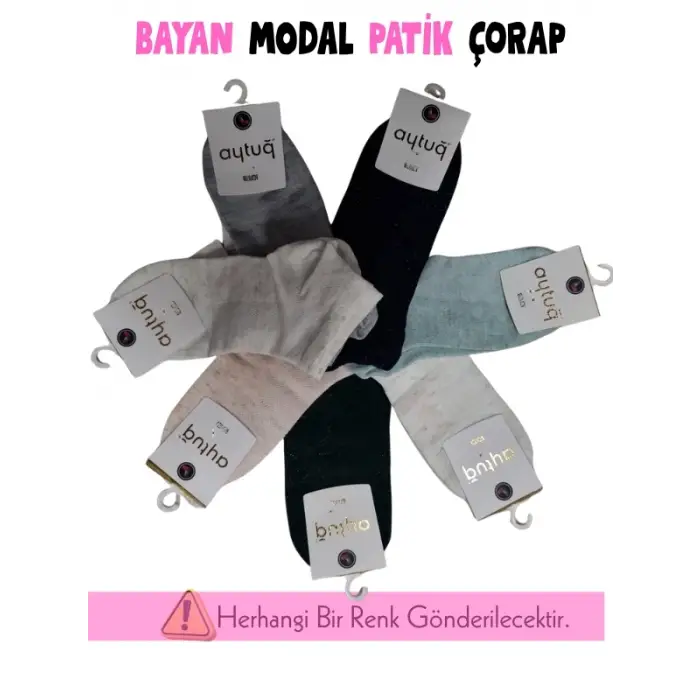 ieg™ Aytuğ 39204 Kadın Simli Pamuklu Patik Çorap