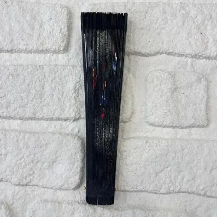 Bambu Çift Taraflı Siyah Yelpaze 12li Paket