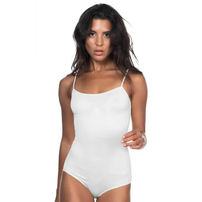 ieg™ Beyaz MI  1923 Soft İp Askılı Çıtçıtlı Body