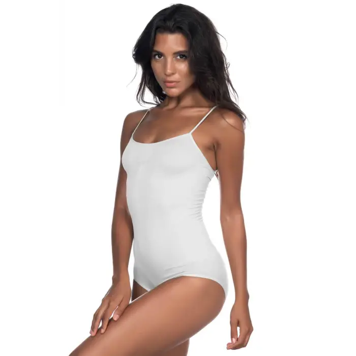 ieg™ Beyaz MI  1923 Soft İp Askılı Çıtçıtlı Body