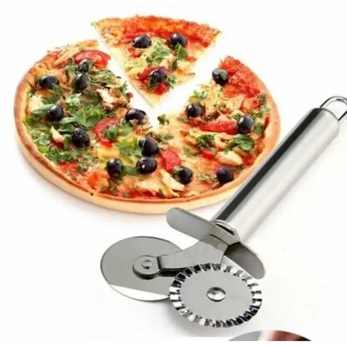 ieg™ Çift Başlı Metal Pizza Kesici Ve Hamur Ruleti