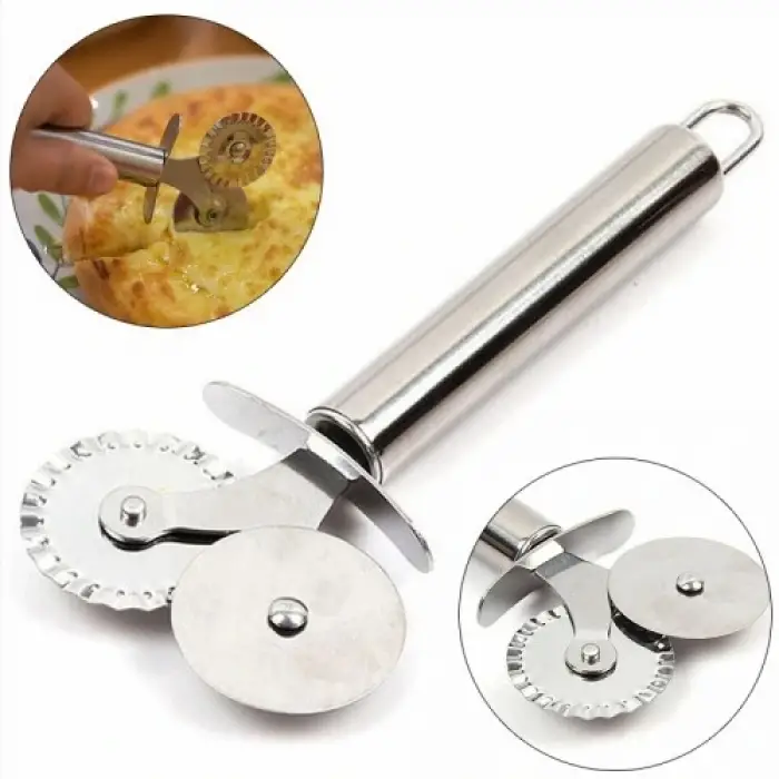 ieg™ Çift Başlı Metal Pizza Kesici Ve Hamur Ruleti