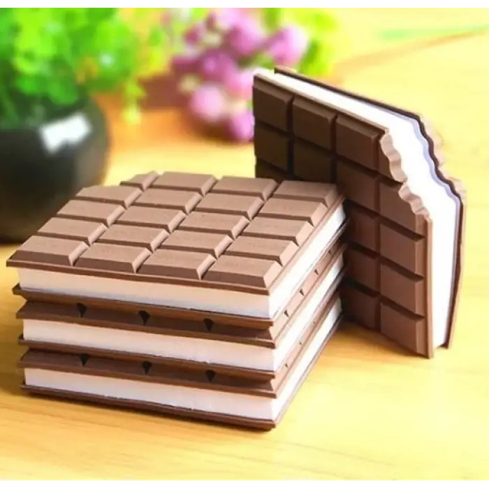 Çikolata Kokulu Harika Kare Çikolata Not Defteri Chocolate Notebook