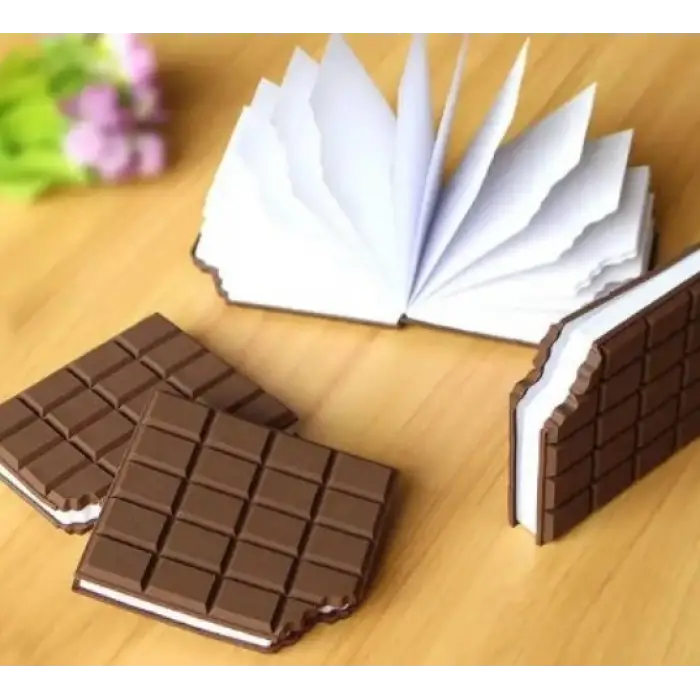 Çikolata Kokulu Harika Kare Çikolata Not Defteri Chocolate Notebook