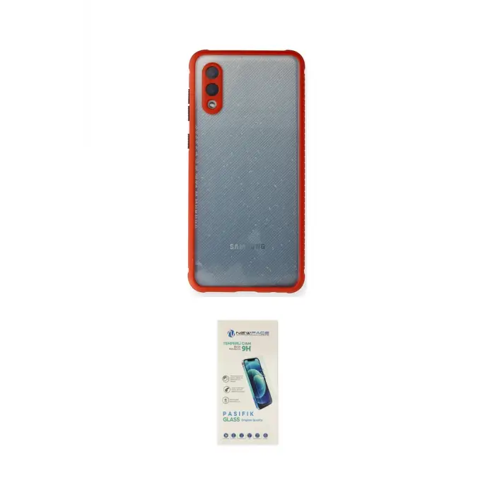 ieg™ Galaxy A02 Kılıf Nova Asil Özel Seri - Şeffaf Pasifik Cam Ekran Koruyucu