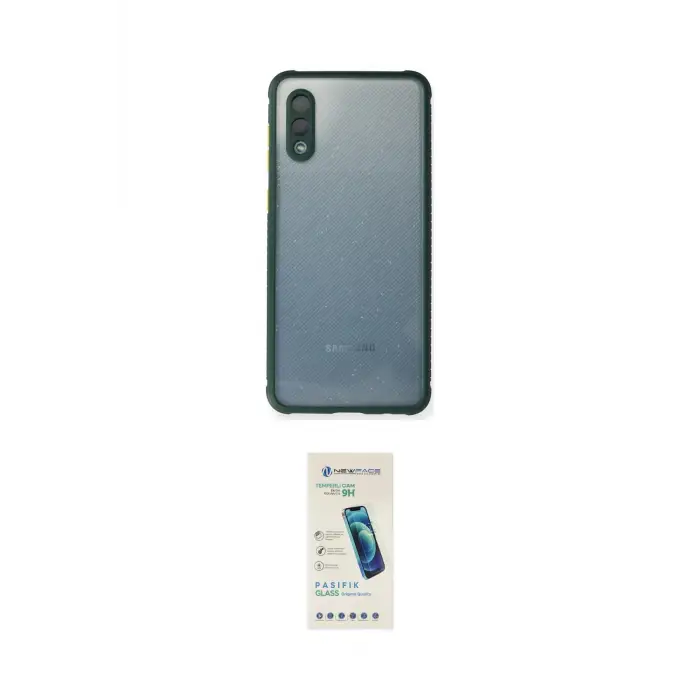 ieg™ Galaxy A02 Kılıf Nova Asil Özel Seri - Şeffaf Pasifik Cam Ekran Koruyucu