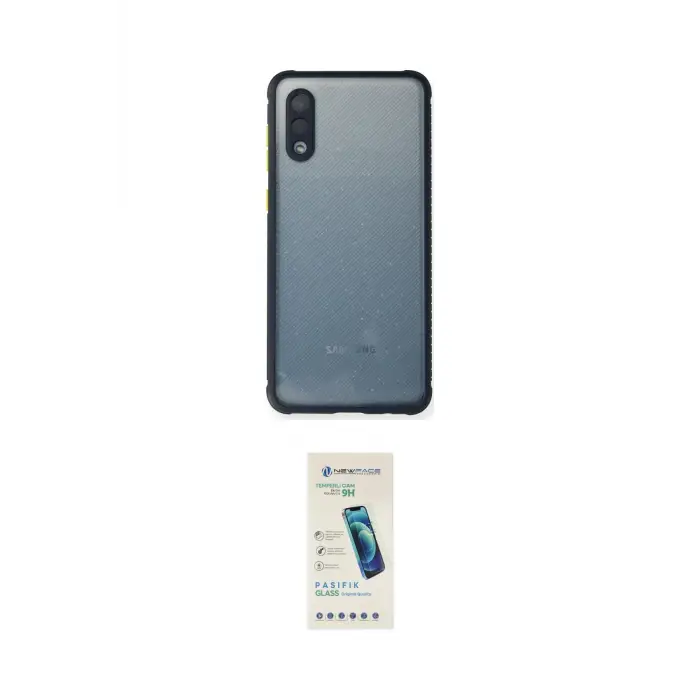 ieg™ Galaxy A02 Kılıf Nova Asil Özel Seri - Şeffaf Pasifik Cam Ekran Koruyucu