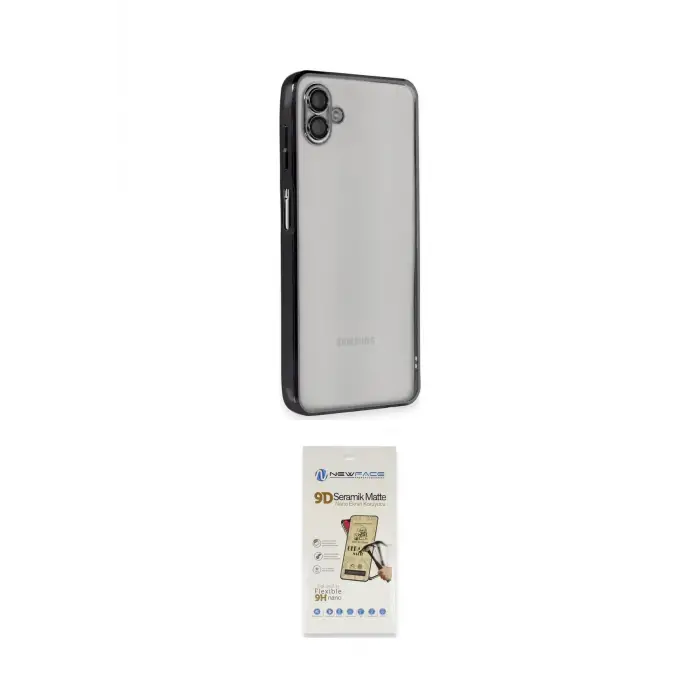 ieg™ Galaxy A04 Kılıf Vadi Minimal - Siyah Mat Seramik Nano Ekran Koruyucu