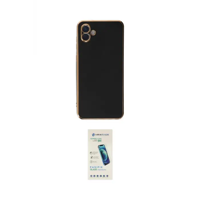 ieg™ Galaxy A04E Kılıf Yankı Serisi - Şeffaf Pasifik Cam Ekran Koruyucu