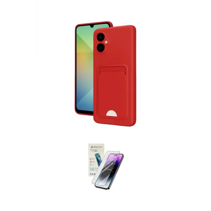 ieg™ Galaxy A06 Kılıf Vadi Çizgi Prime - Şeffaf Pasifik Cam Ekran Koruyucu