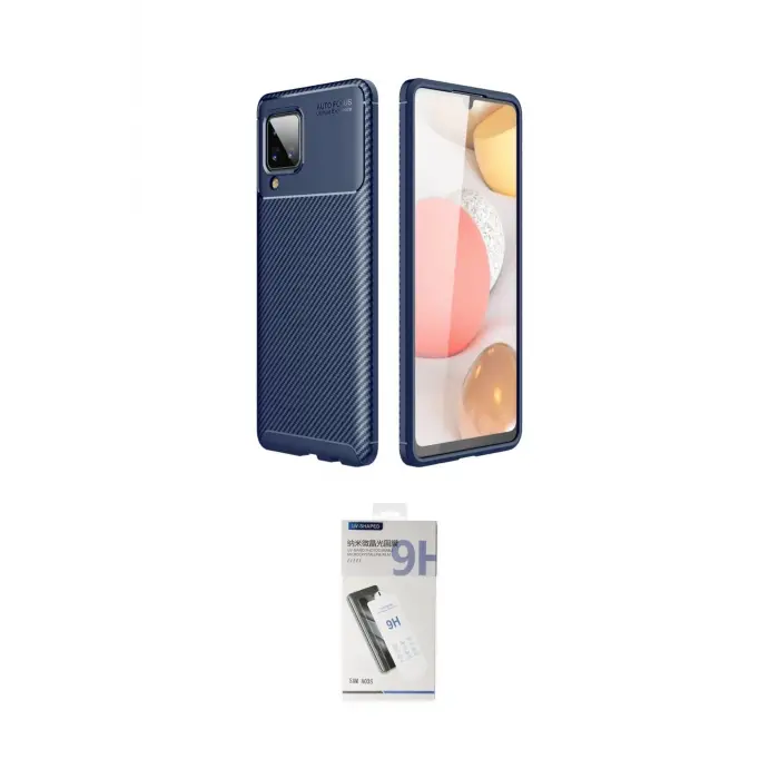 ieg™ Galaxy A22 Kılıf Eksen Form Prime - Şeffaf Uv Polymer Nano Ekran Koruyucu