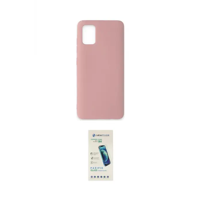 ieg™ Galaxy A51 Kılıf Ahenk Serisi - Şeffaf Pasifik Cam Ekran Koruyucu