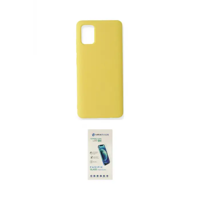 ieg™ Galaxy A51 Kılıf Ahenk Serisi - Şeffaf Pasifik Cam Ekran Koruyucu