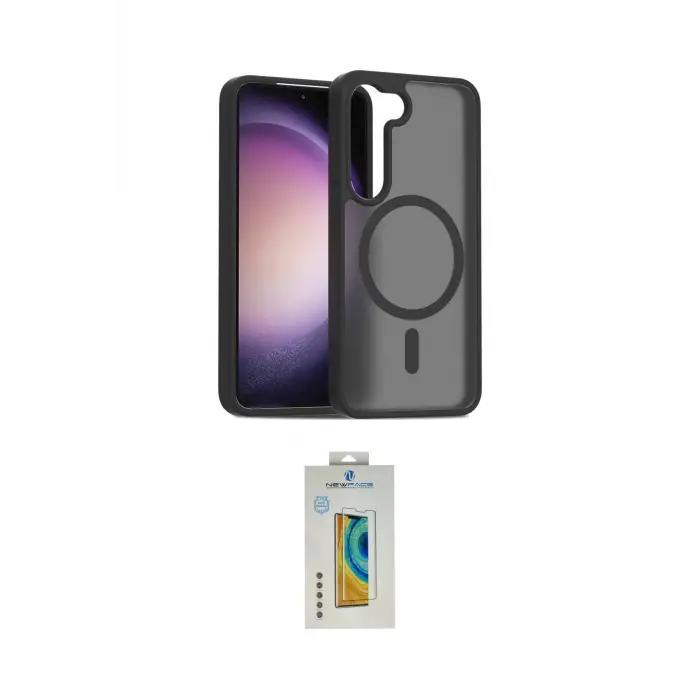 ieg™ Galaxy S23 Kılıf Siluet Minimal Prime - Şeffaf Polymer Nano Ekran Koruyucu