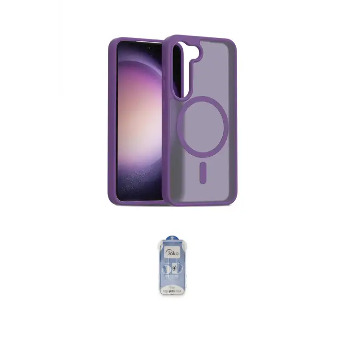 ieg™ Galaxy S23 Kılıf Siluet Minimal Prime - Siyah Joko Magic 5D Cam