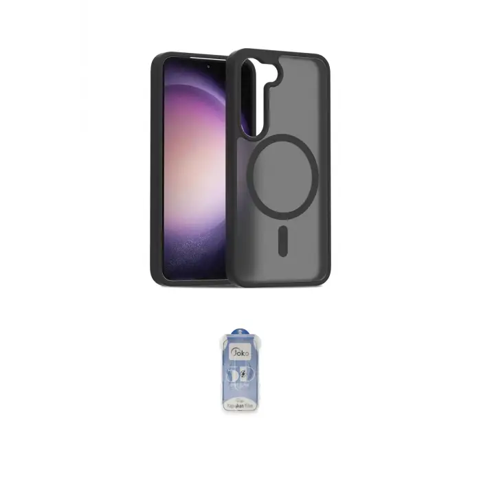 ieg™ Galaxy S23 Kılıf Siluet Minimal Prime - Siyah Joko Magic 5D Cam