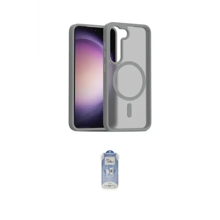 ieg™ Galaxy S23 Kılıf Siluet Minimal Prime - Siyah Joko Magic 5D Cam