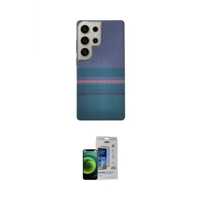 ieg™ Galaxy S23 Ultra Kılıf Eksen Prime - Siyah Durable Full Glue Curved Cam