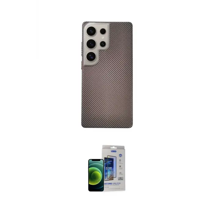 ieg™ Galaxy S23 Ultra Kılıf Eksen Prime - Siyah Durable Full Glue Curved Cam
