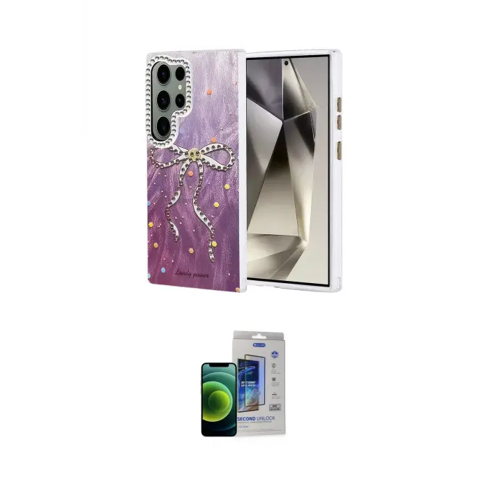 ieg™ Galaxy S23 Ultra Kılıf Zirve Modern Prime - Siyah Durable Full Glue Curved Cam